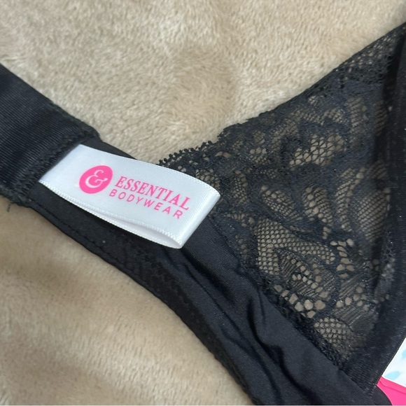 Essential Bodywear Piper Ultimate Push Up Plunge Bra #8518 Black Beige 36A - Picture 8 of 10